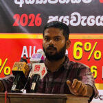 IUSF convenor Madhushan Chandrajith delivering the lecture [Photo: Facebook/IUSF]